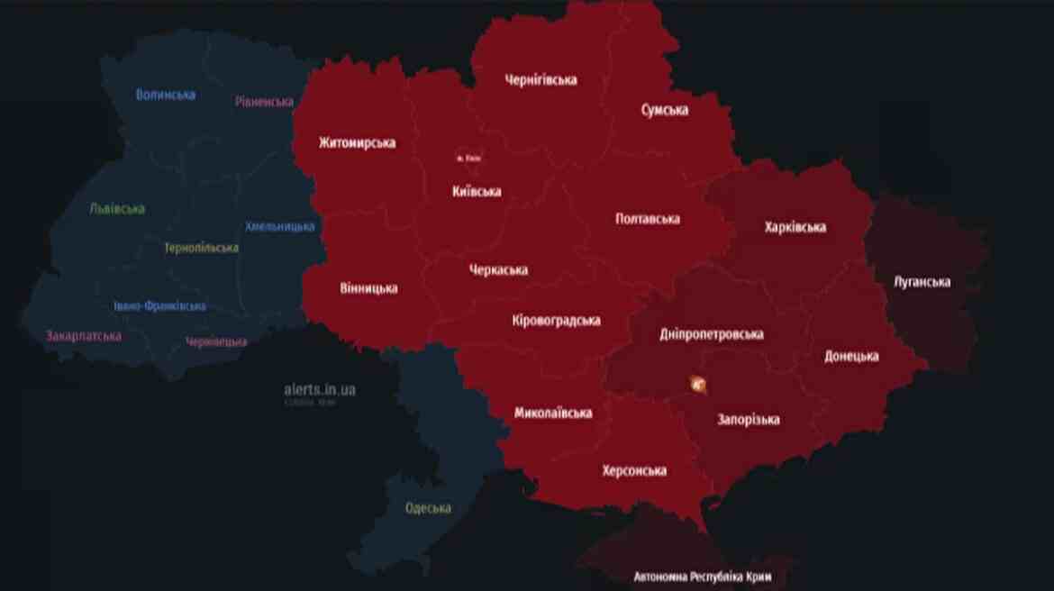 У Києві та більшості областей тривога через загрозу балістики (Оновлено)