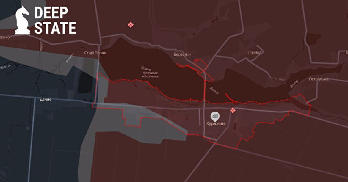 Deepstate: Майже все Курахове окуповане російськими військами