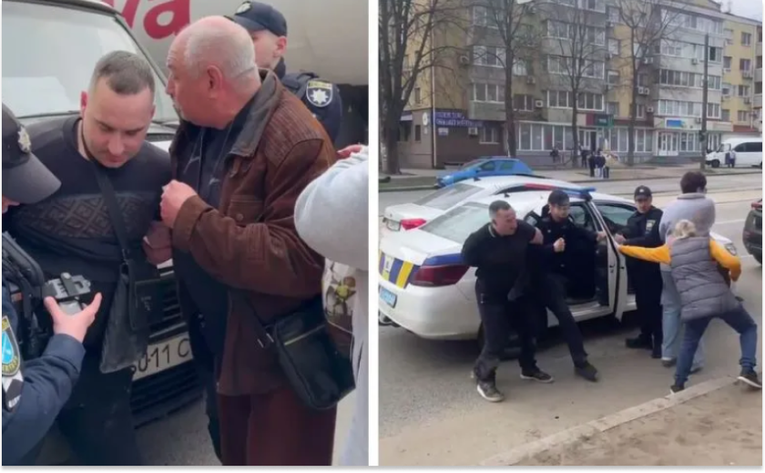 Втеча від поліції та сутичка з очевидцями: у Дніпрі правоохоронці доставили чоловіка до ТЦК у кайданках
